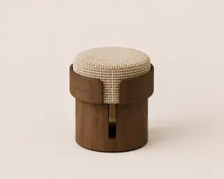 Round Pouf Stool