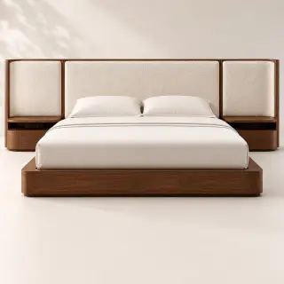 King Bed with Integrated Night Panels