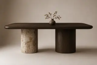 Travertine Dining Table