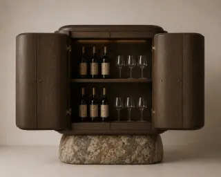 Rounded Bar Cabinet