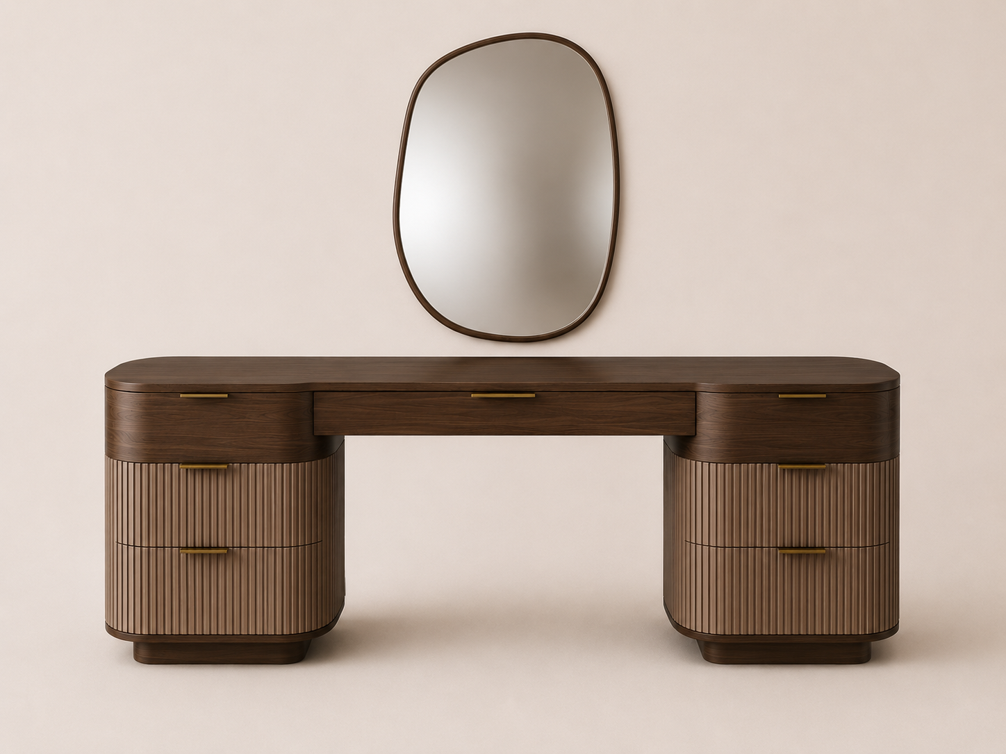 LUMINA VEIL Vanity Dresser with Mirror
