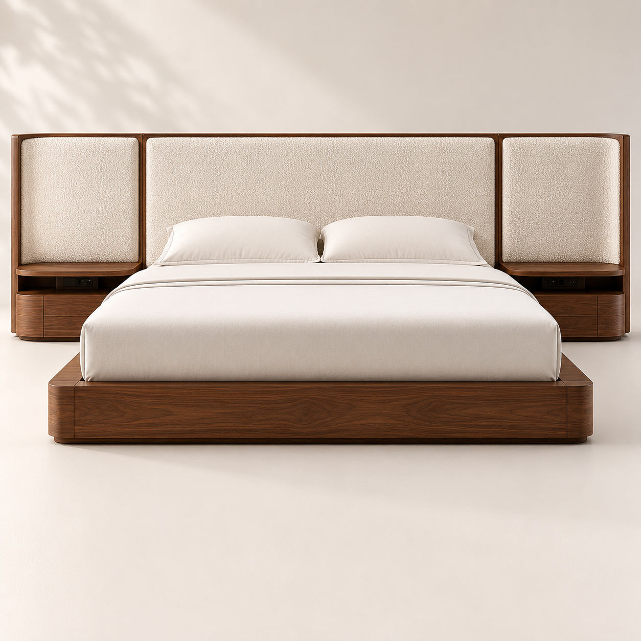 LUNARA NOIRÉ King Bed with Integrated Night Panels