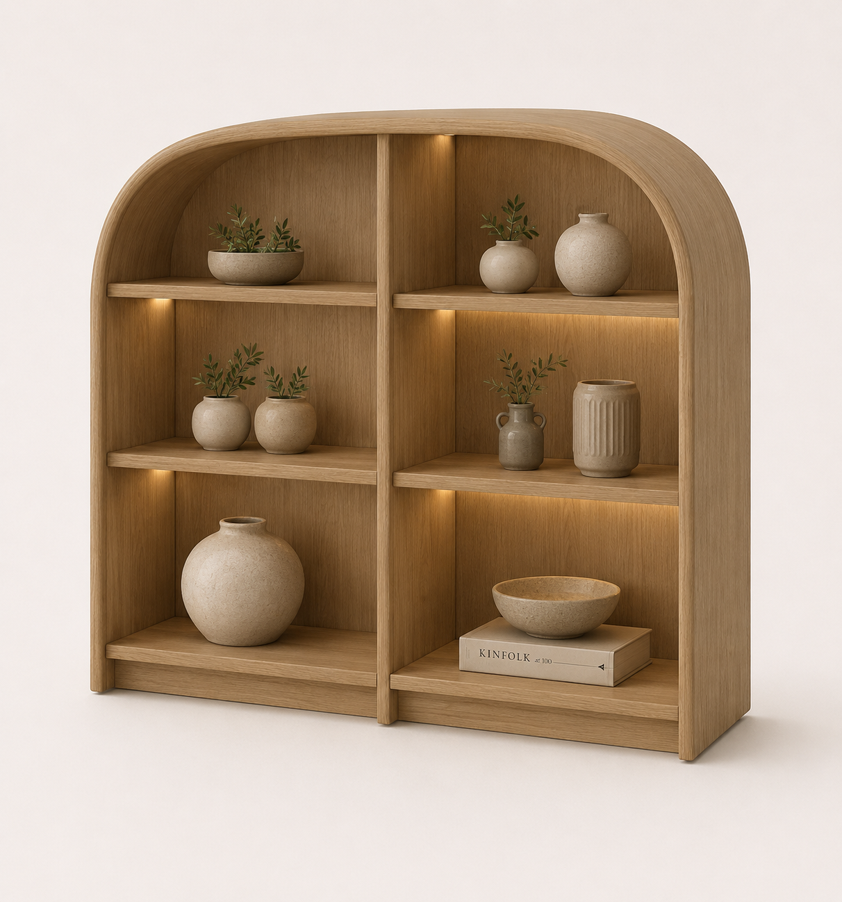 VELUNA BIANCO Arched Display Shelf