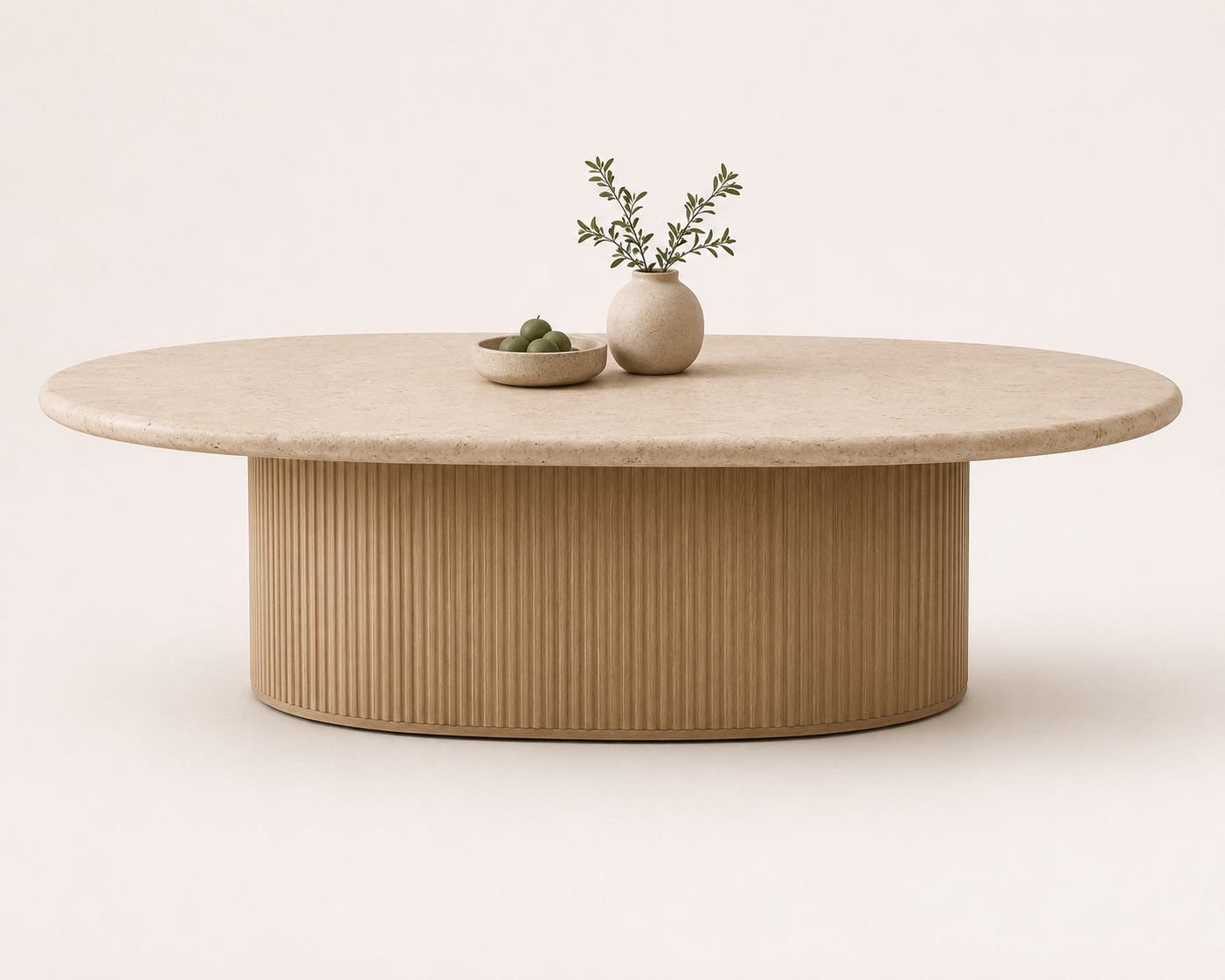 VELUNA BIANCO Oval Dining Table