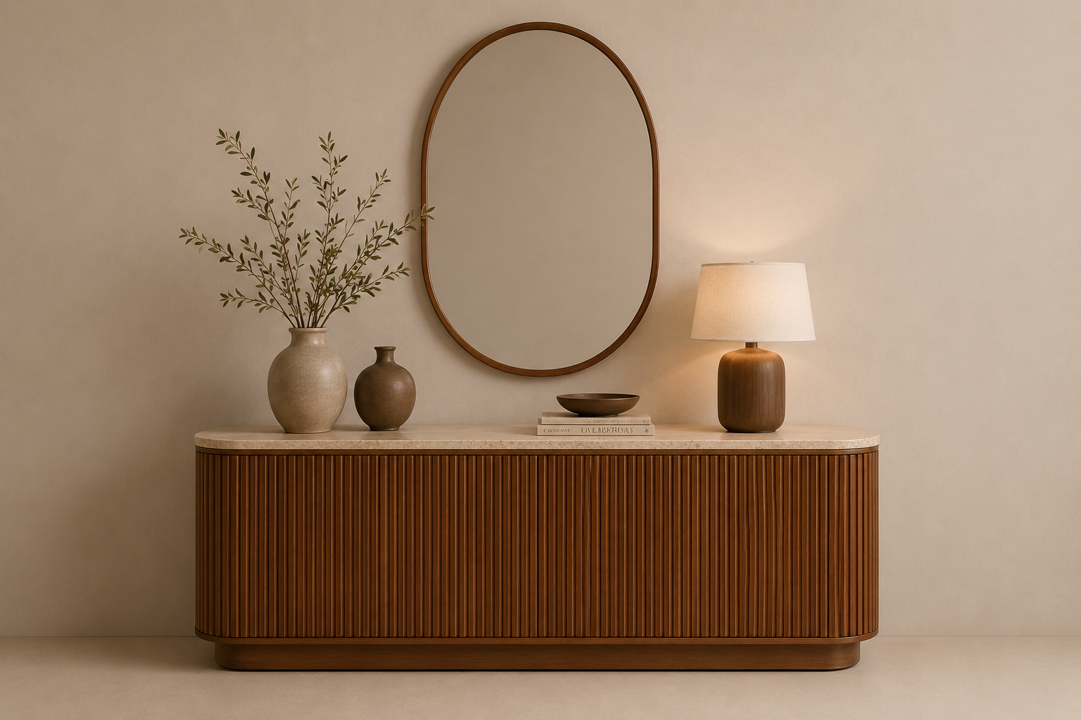 TERRA ÉCLIPSE Fluted Sideboard