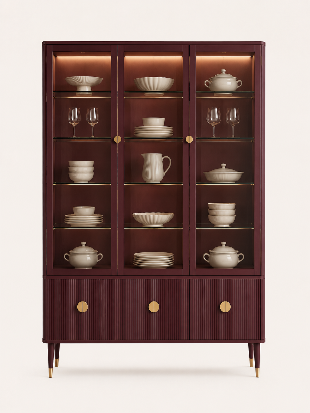 AMBRE NOUVEAU Glass Display Cabinet