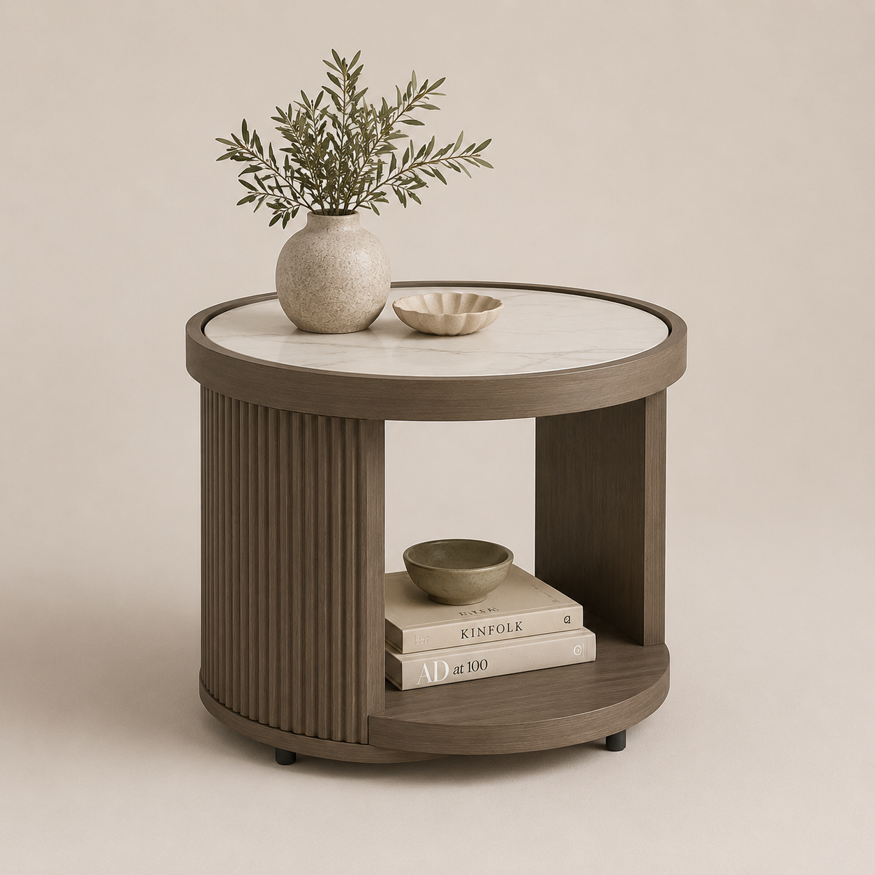 MIRELUNE Round End Table
