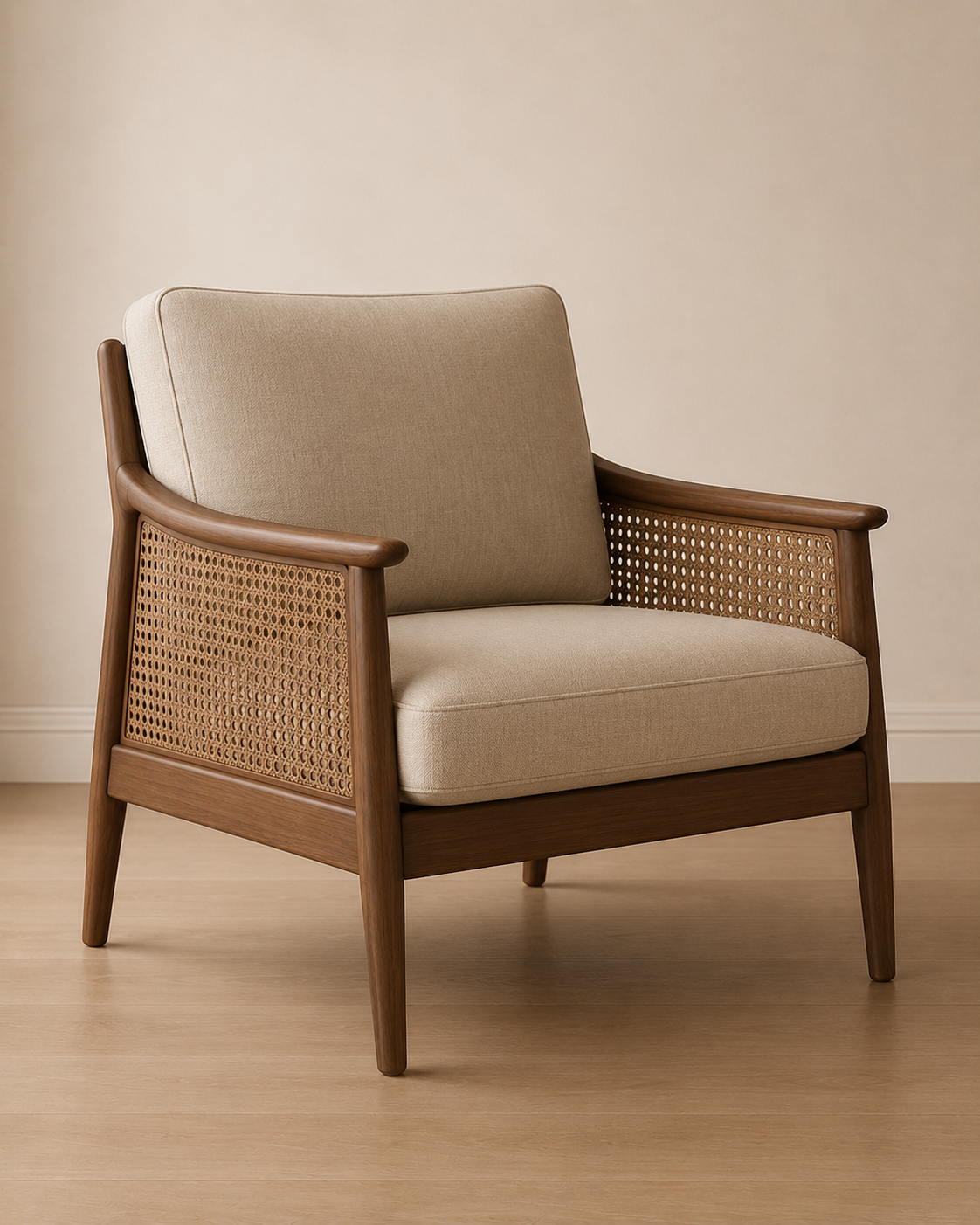 RIVORA Cane Accent Chair