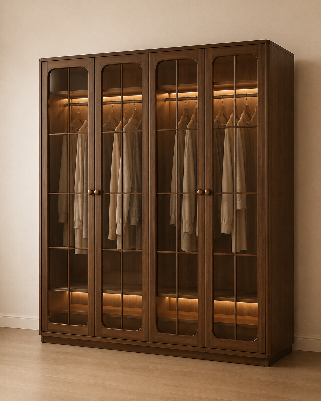 RIVORA Glass Display Wardrobe